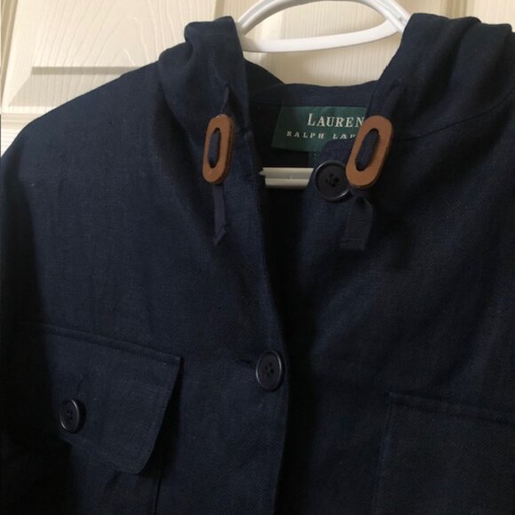Linen Ralph Lauren Jacket / Shacket, Navy - Size Small - Picture 4 of 8